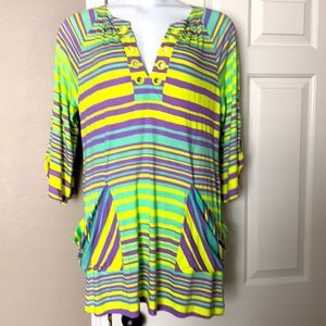 Nanette Lepore NWT swim coverup. Multicolor. Size L